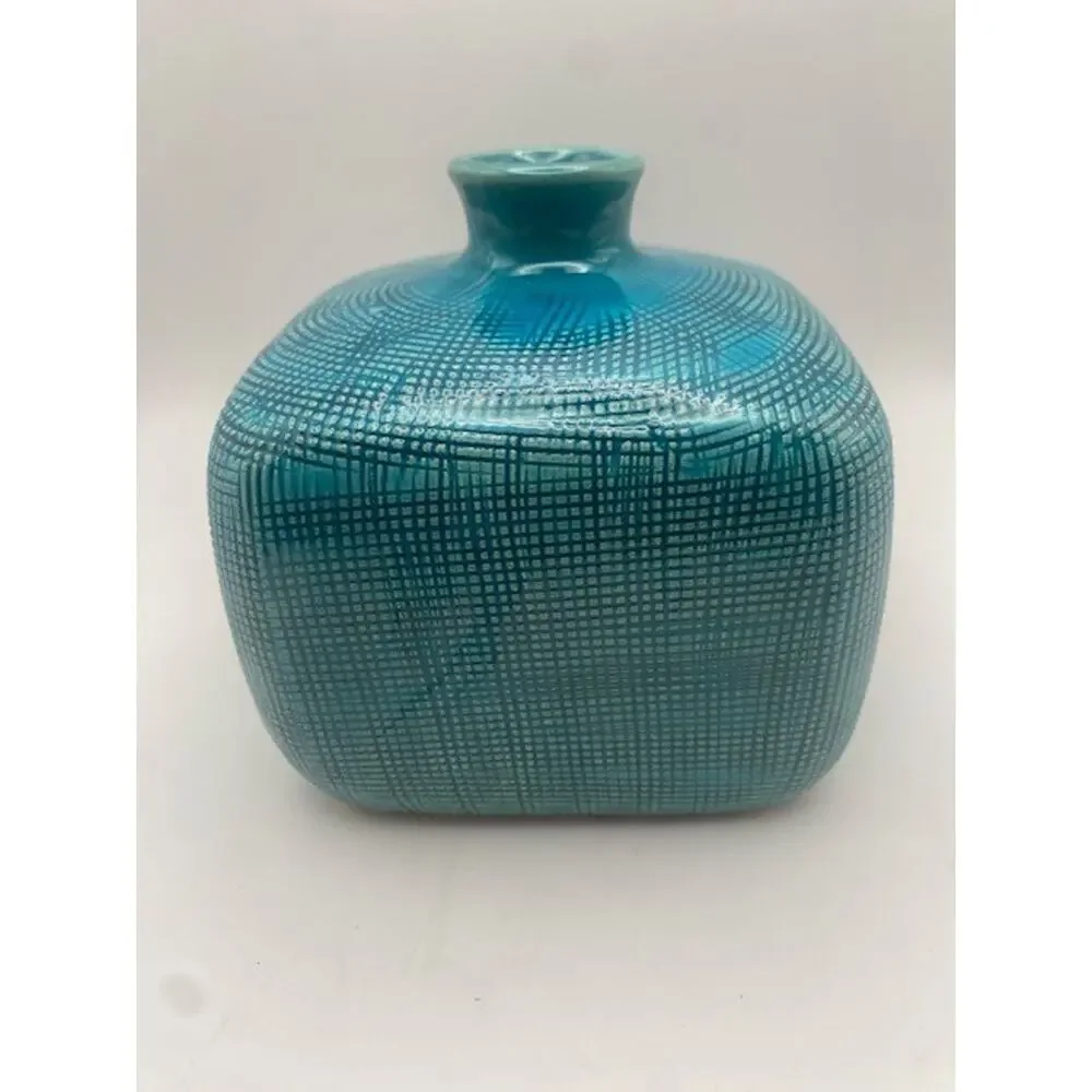 Threshold Teal Textured Ceramic Vase 5